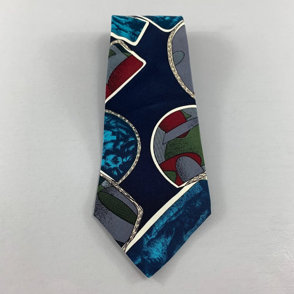 City Streets Blue Geometric Men's Tie 4" x 57"